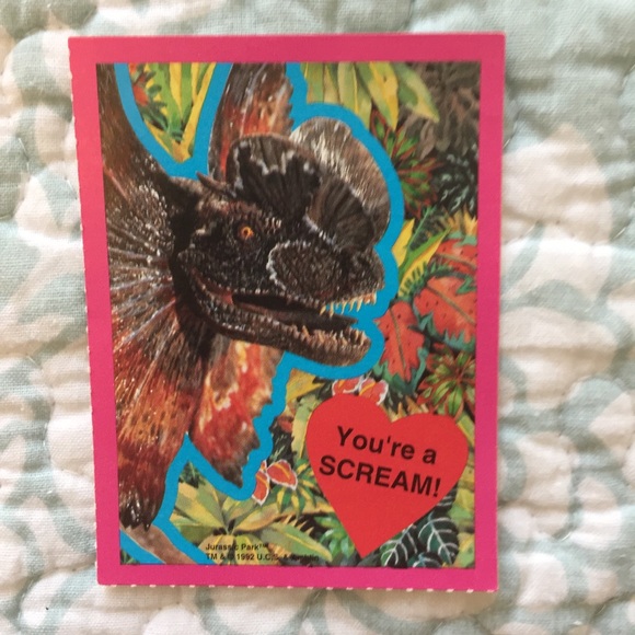Vintage 1990’s Jurassic Park Valentines Cards - Picture 7 of 8